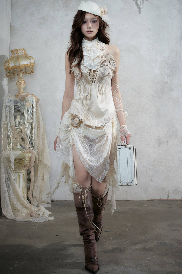 Lace Draped Mermaid Skirt