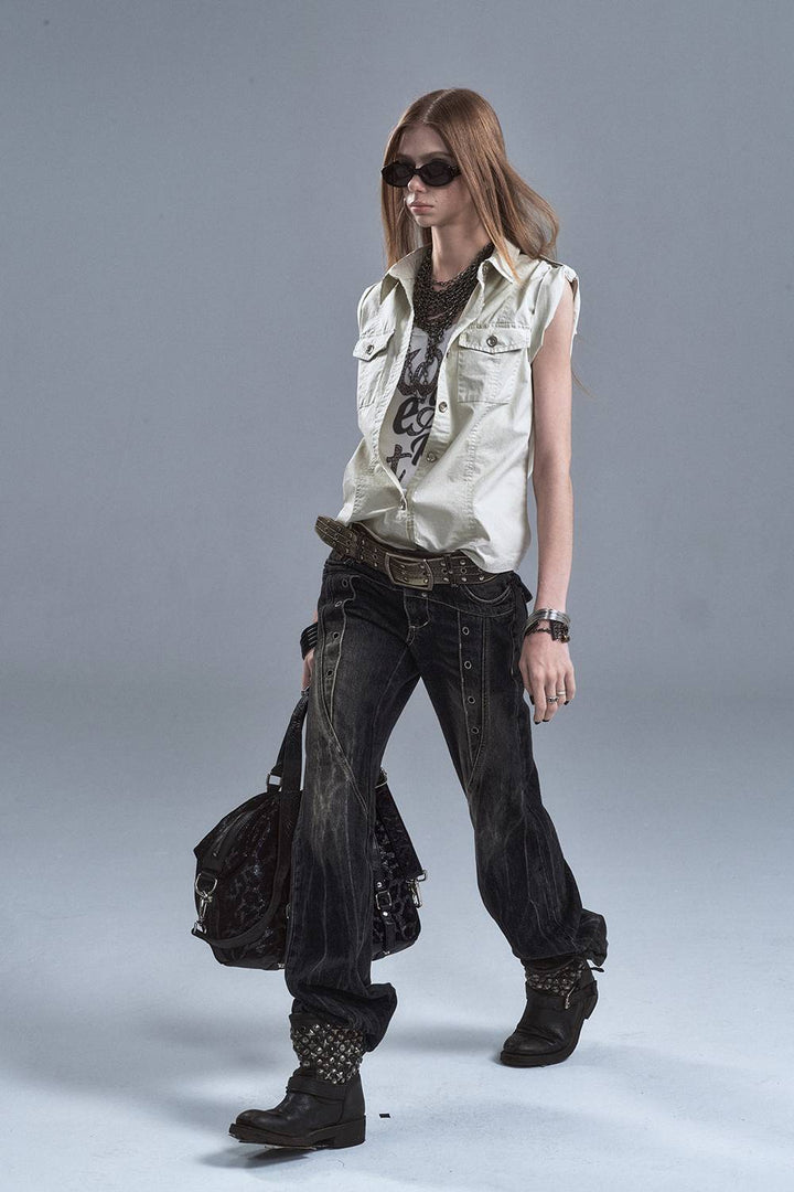 Sleeveless Utility Shirt