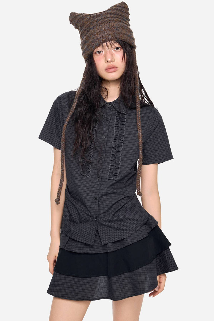 Layered Ruffle Mini Skirt