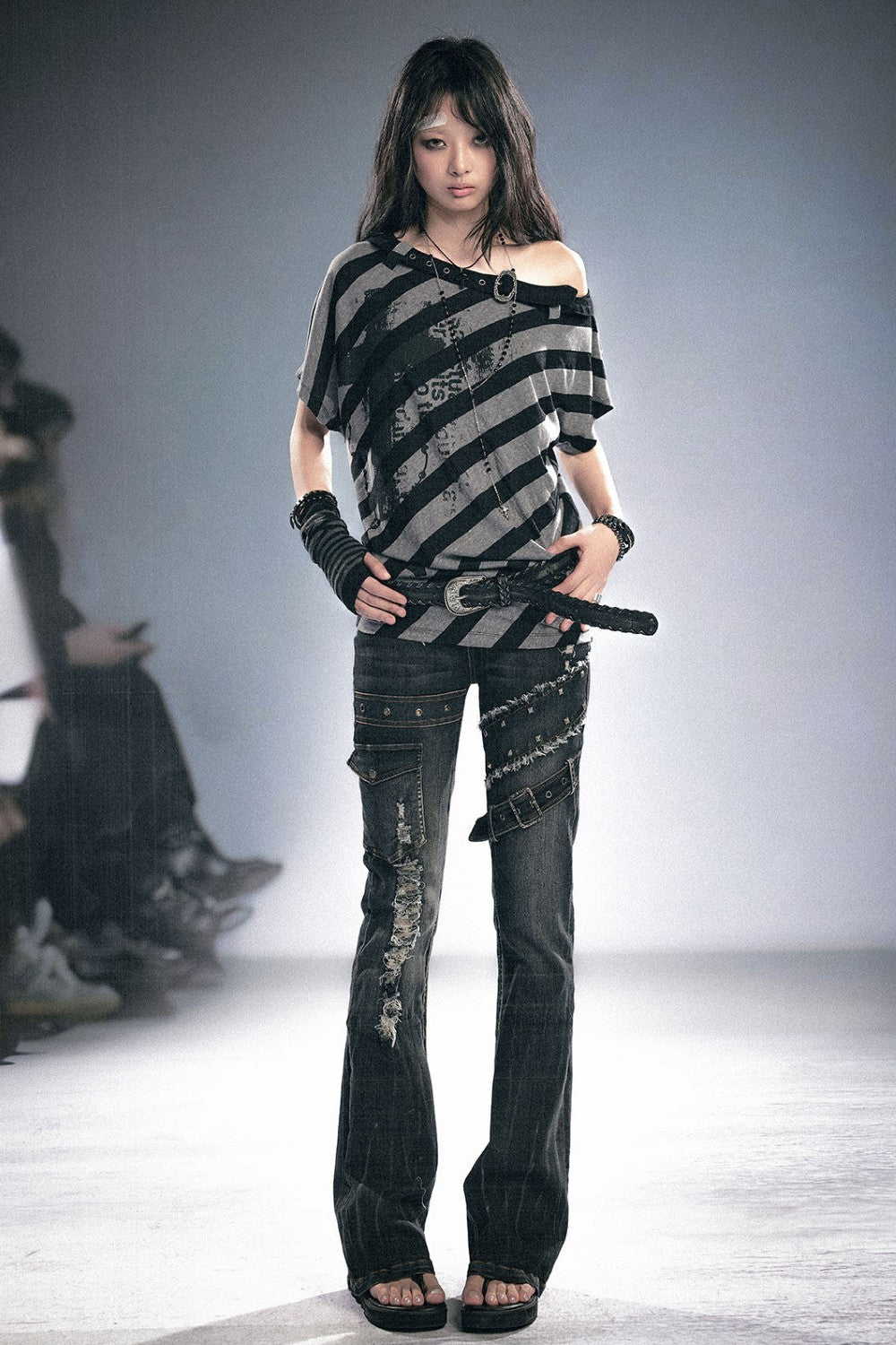 Vina Batwing Striped Shirt