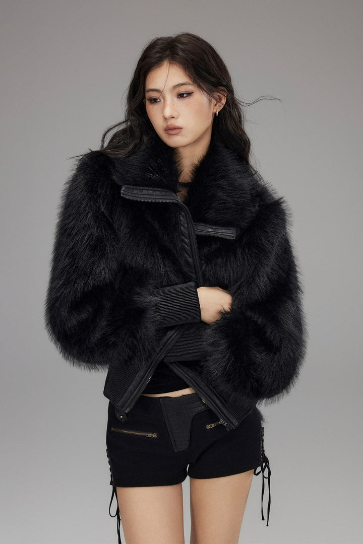 Camila Black Fur Coat