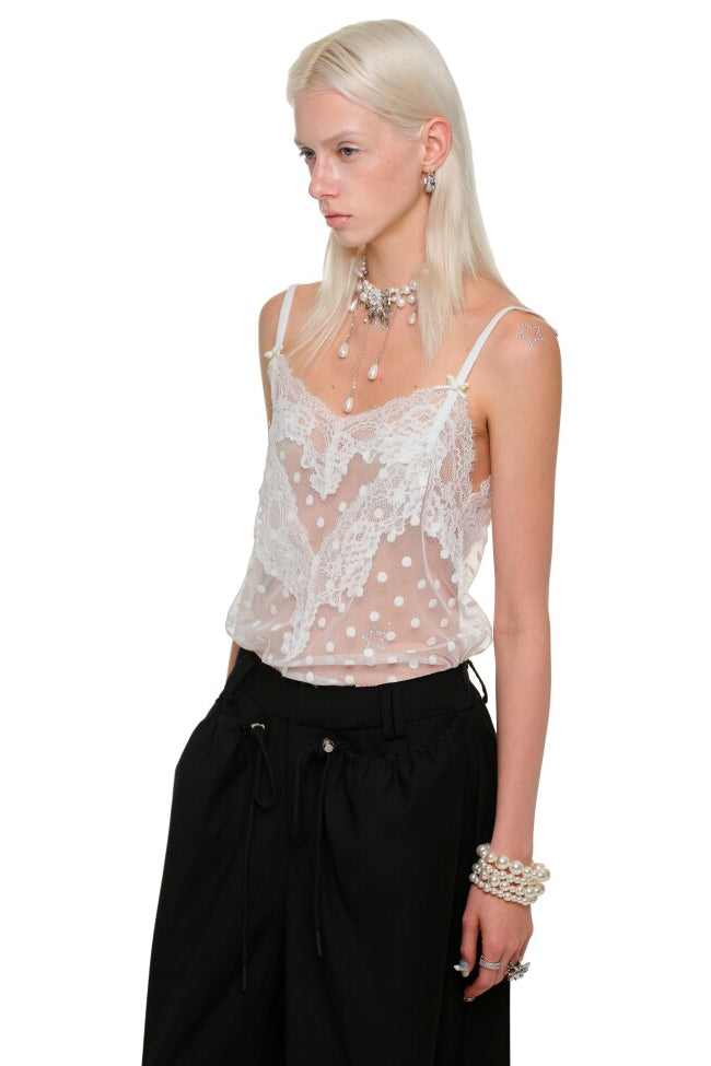 Sheer Polka Slip Dress