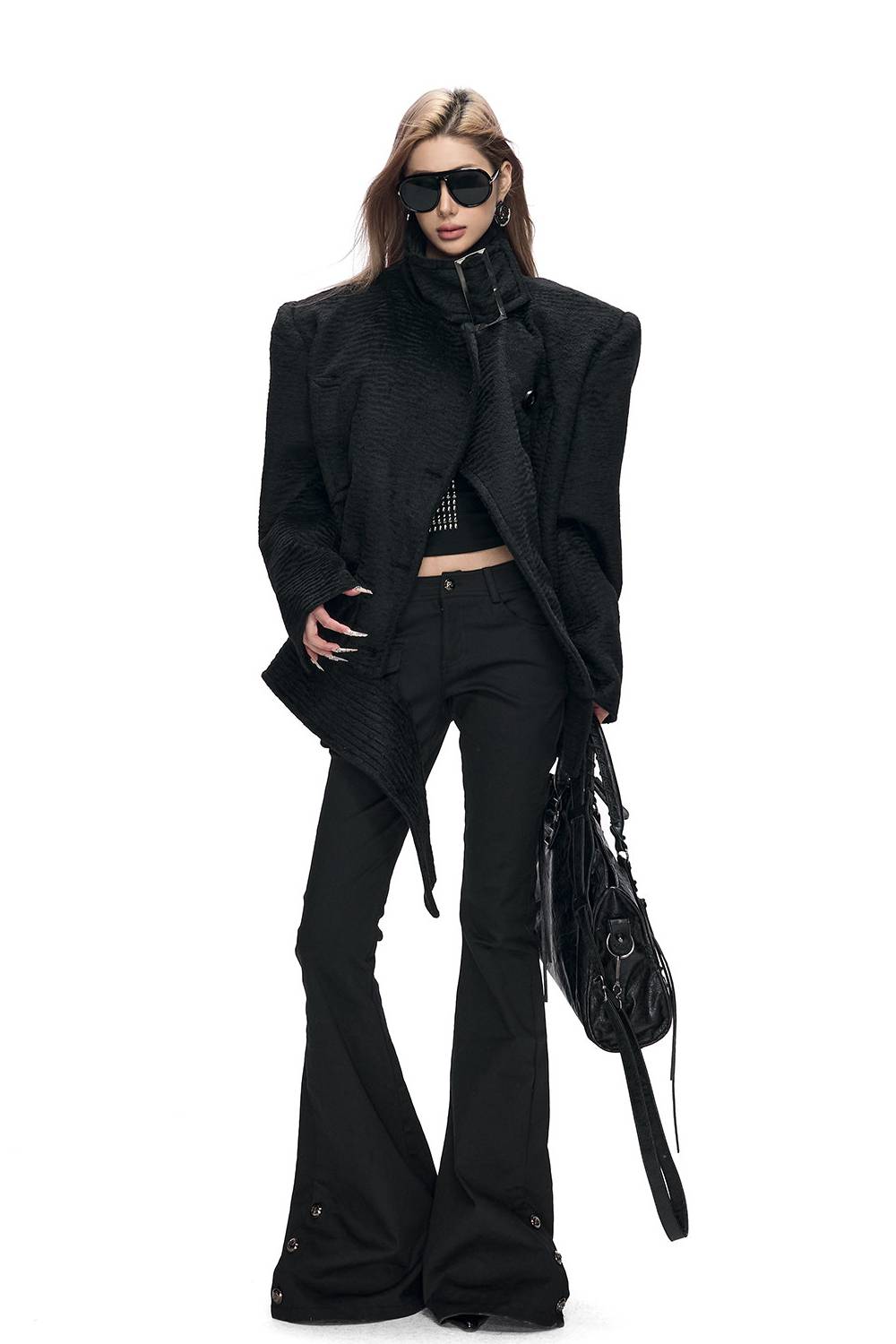 Sculpted Stand Collar Jacket