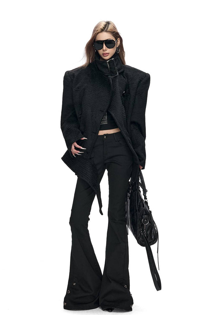 Sculpted Stand Collar Jacket