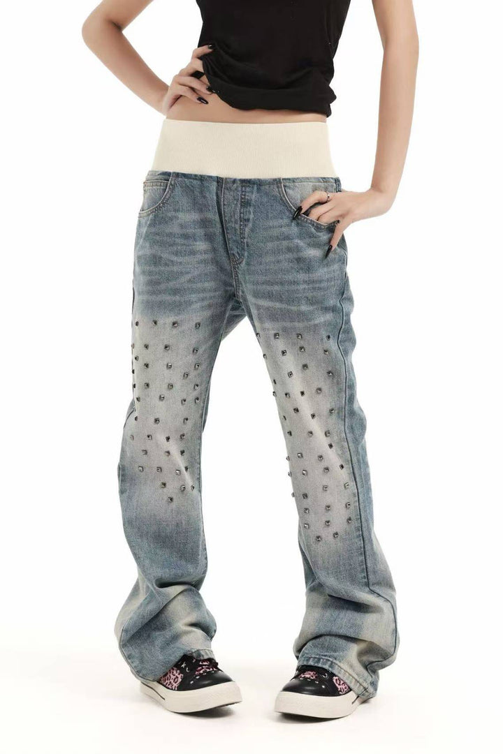 Double Waist Flared Jeans