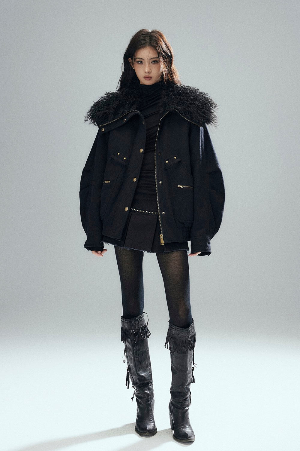Sloane Fur Bomber Jacket