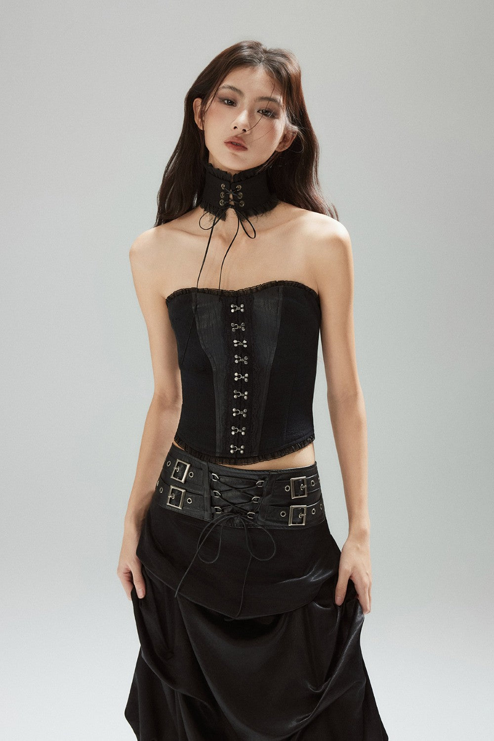 Strapless Lace Trim Corset – Pixie Rebels