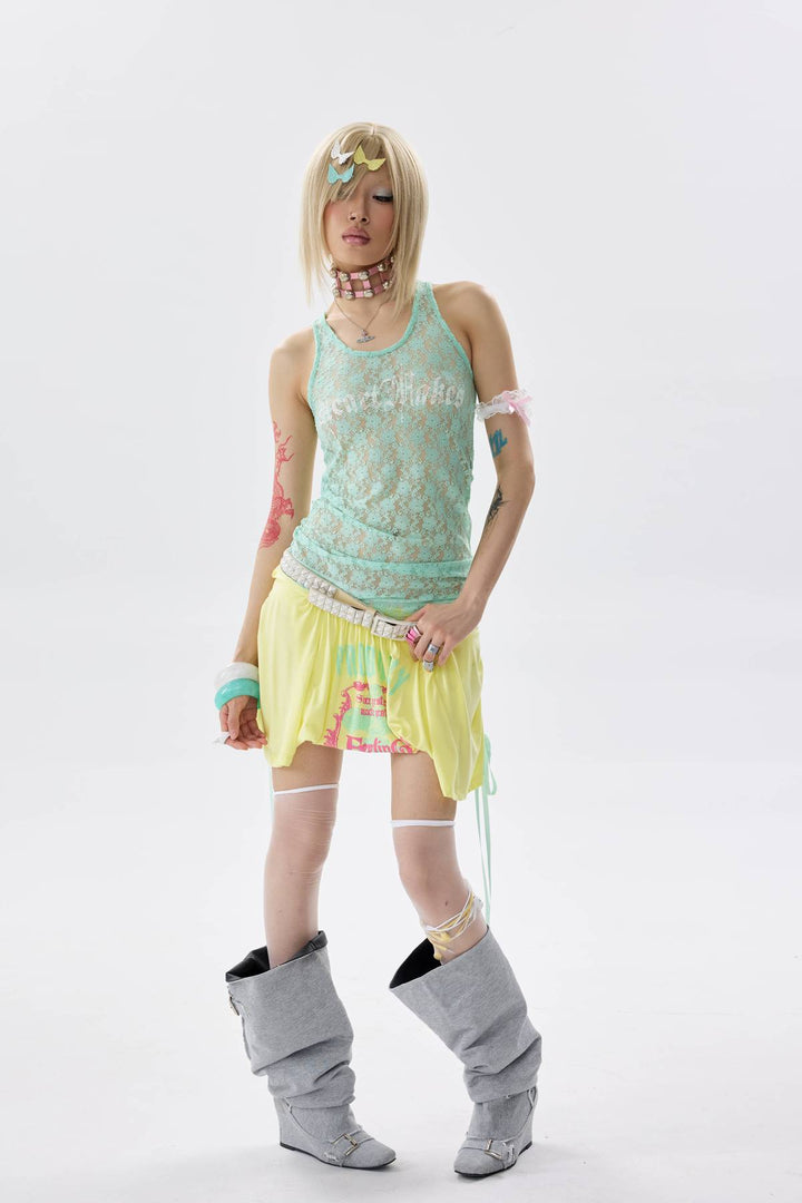 Two-Piece Asymmetric Draped Top