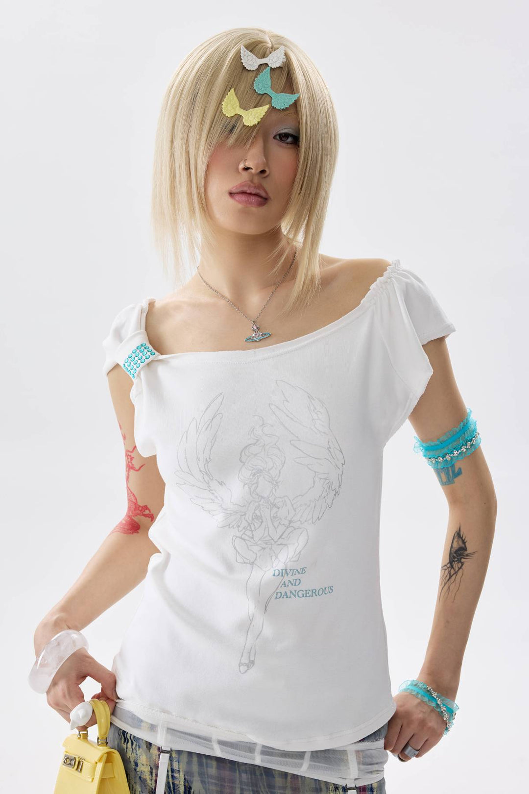 Cutout Pixie Graphic Top