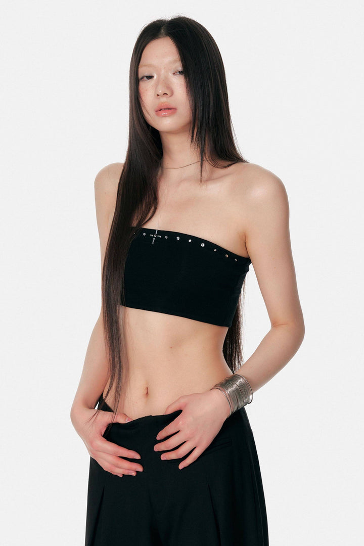 Studded Bandeau Top