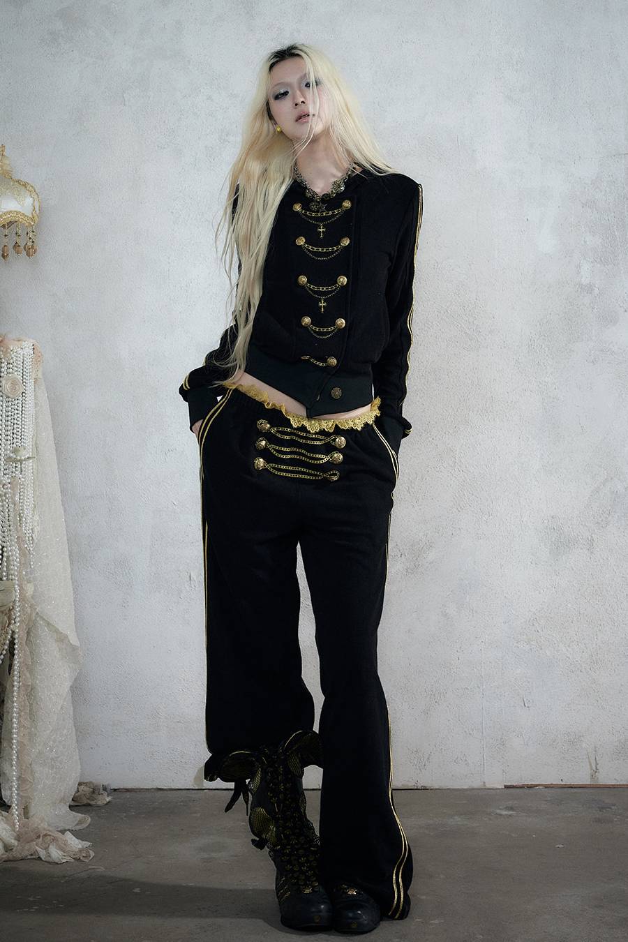 Military Chain Detail Pants