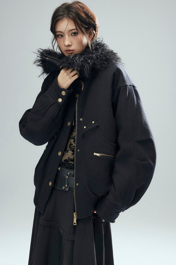 Sloane Fur Bomber Jacket