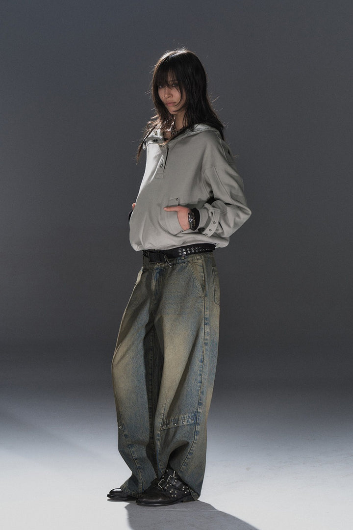 Half Leopard Stud Hoodie