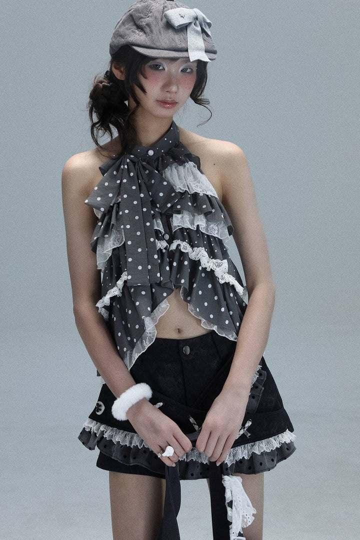 Polka Halter Top