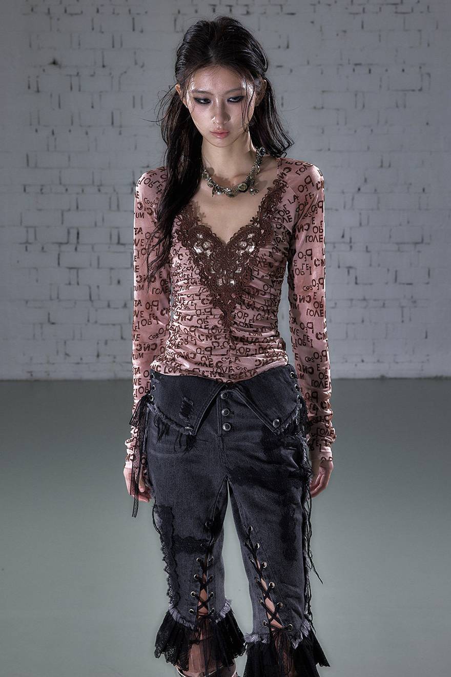 Ash Veil Mesh Top