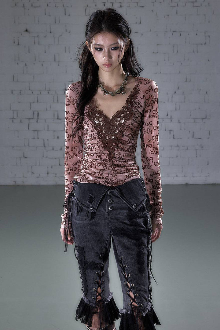 Ash Veil Mesh Top