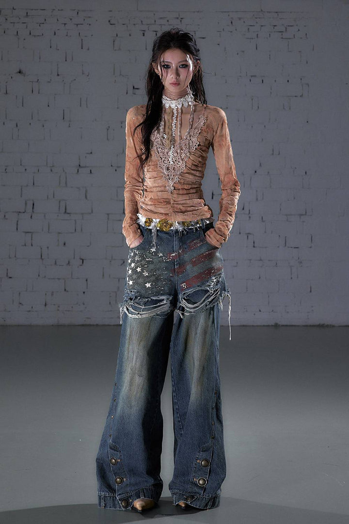 Ash Veil Mesh Top