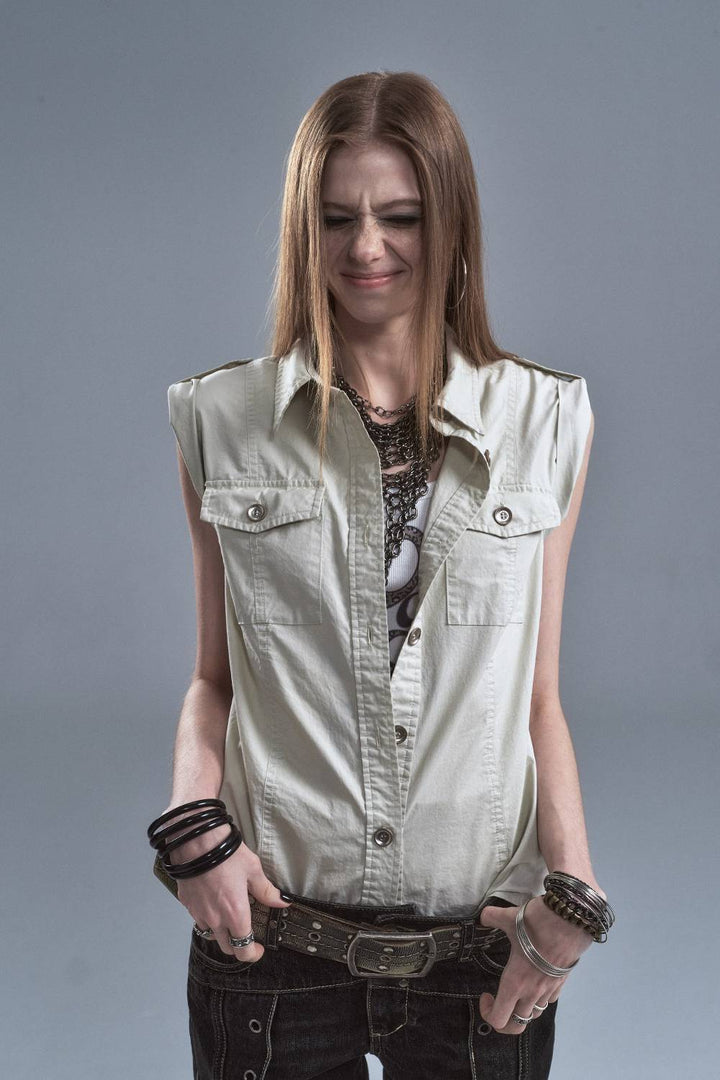 Sleeveless Utility Shirt