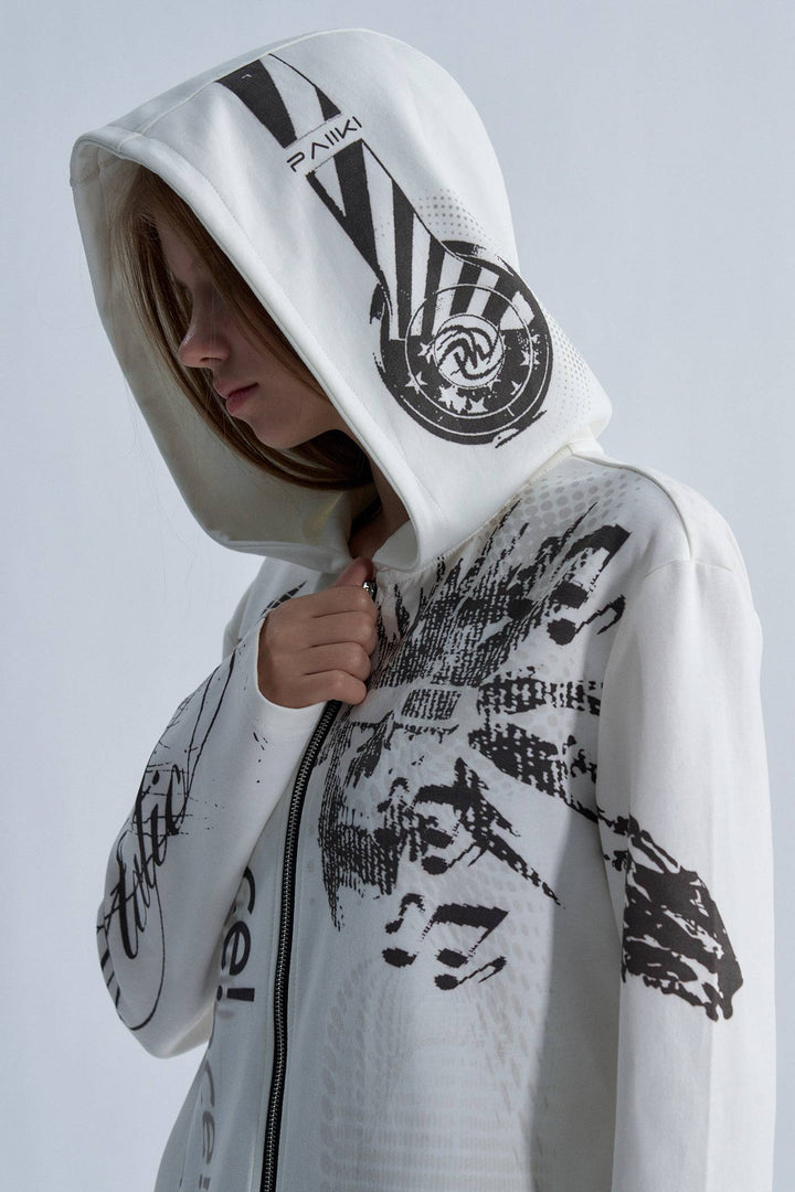 Digital Noise Graphic Hoodie