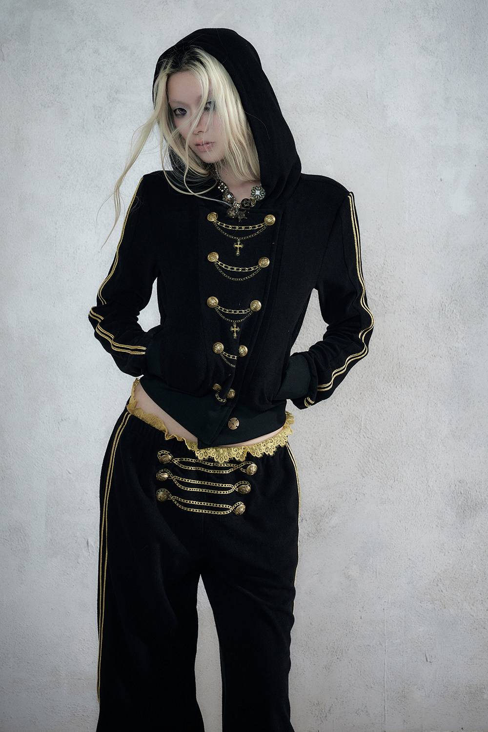 Chain Detail Hooded Jacket