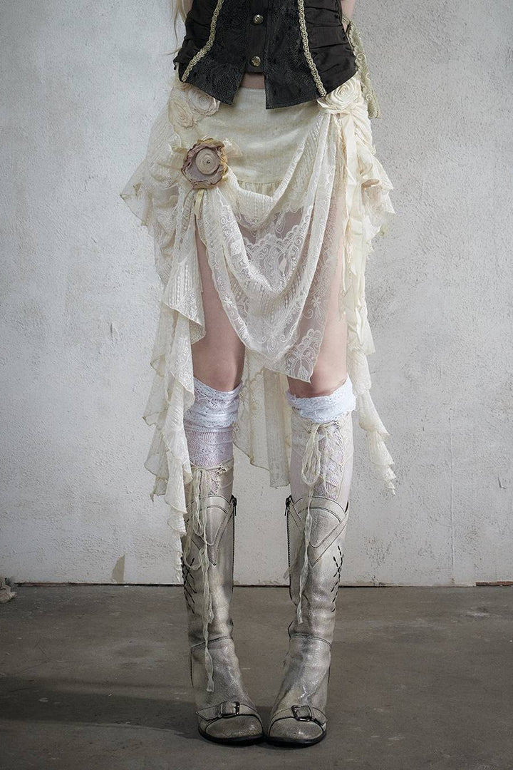 Lace Draped Mermaid Skirt