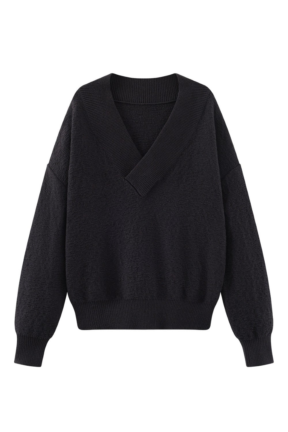 Knit V-Neck Lounge Sweater