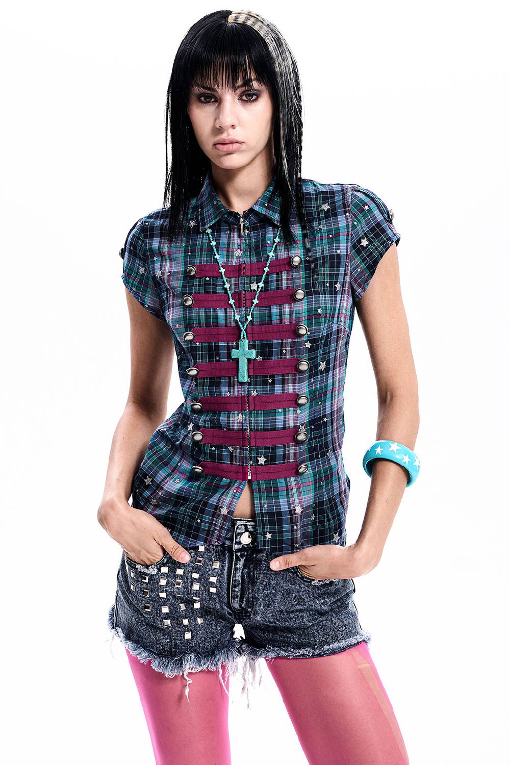 Starlight Plaid Top