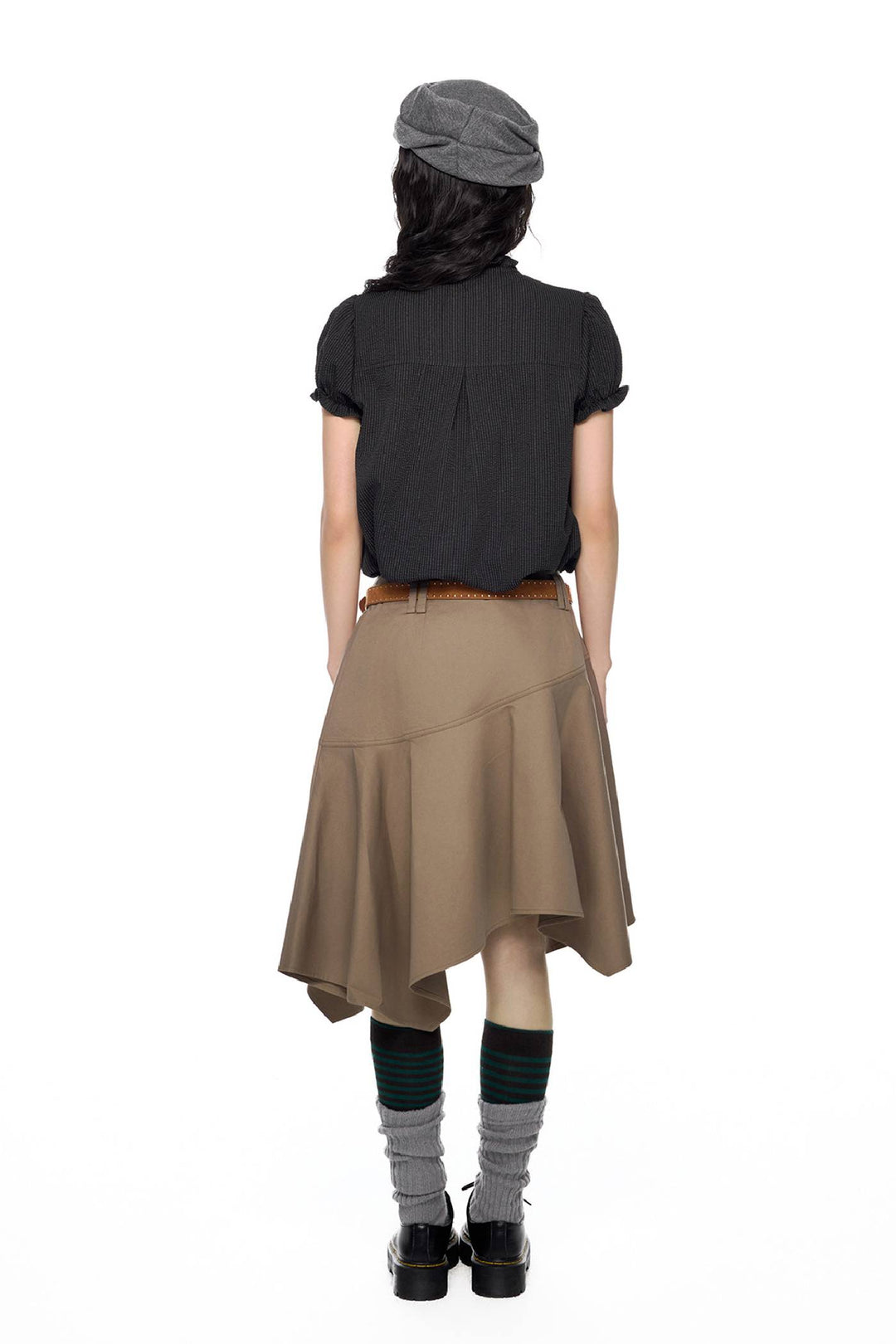 Textured Short Sleeve Blouse