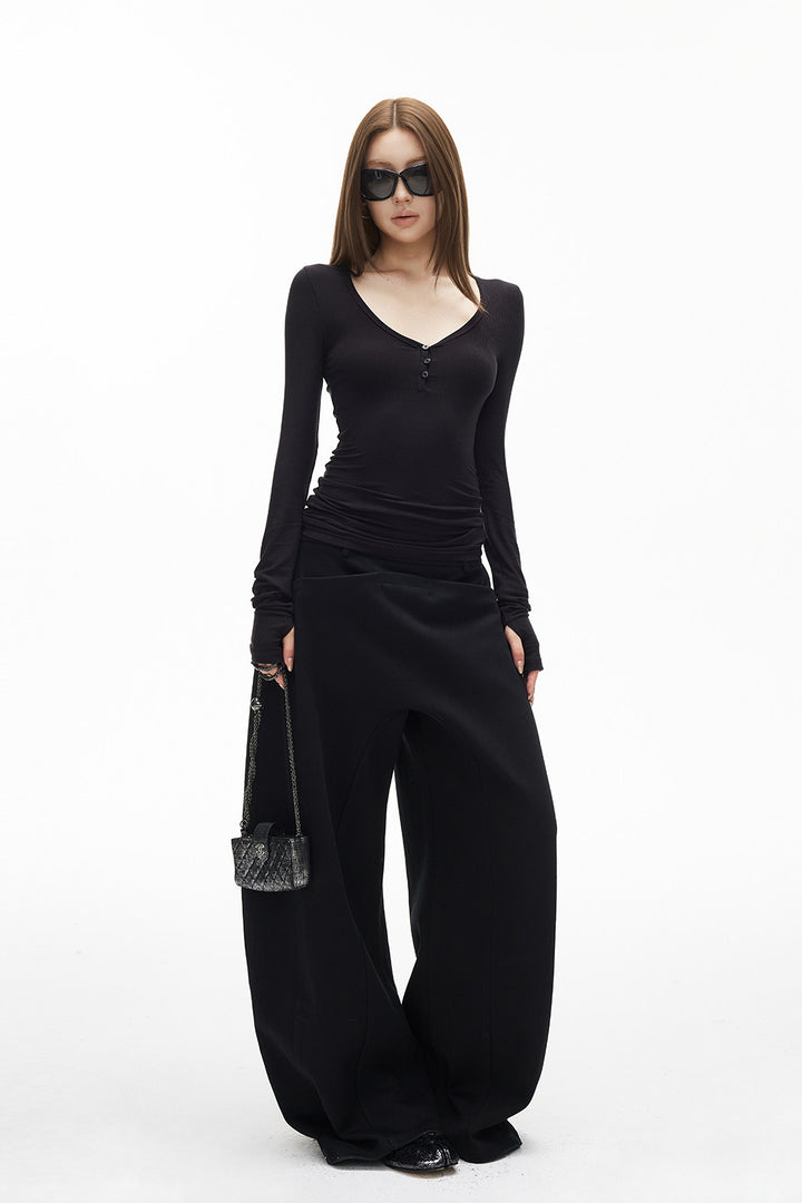 Demi Slim Henley Top