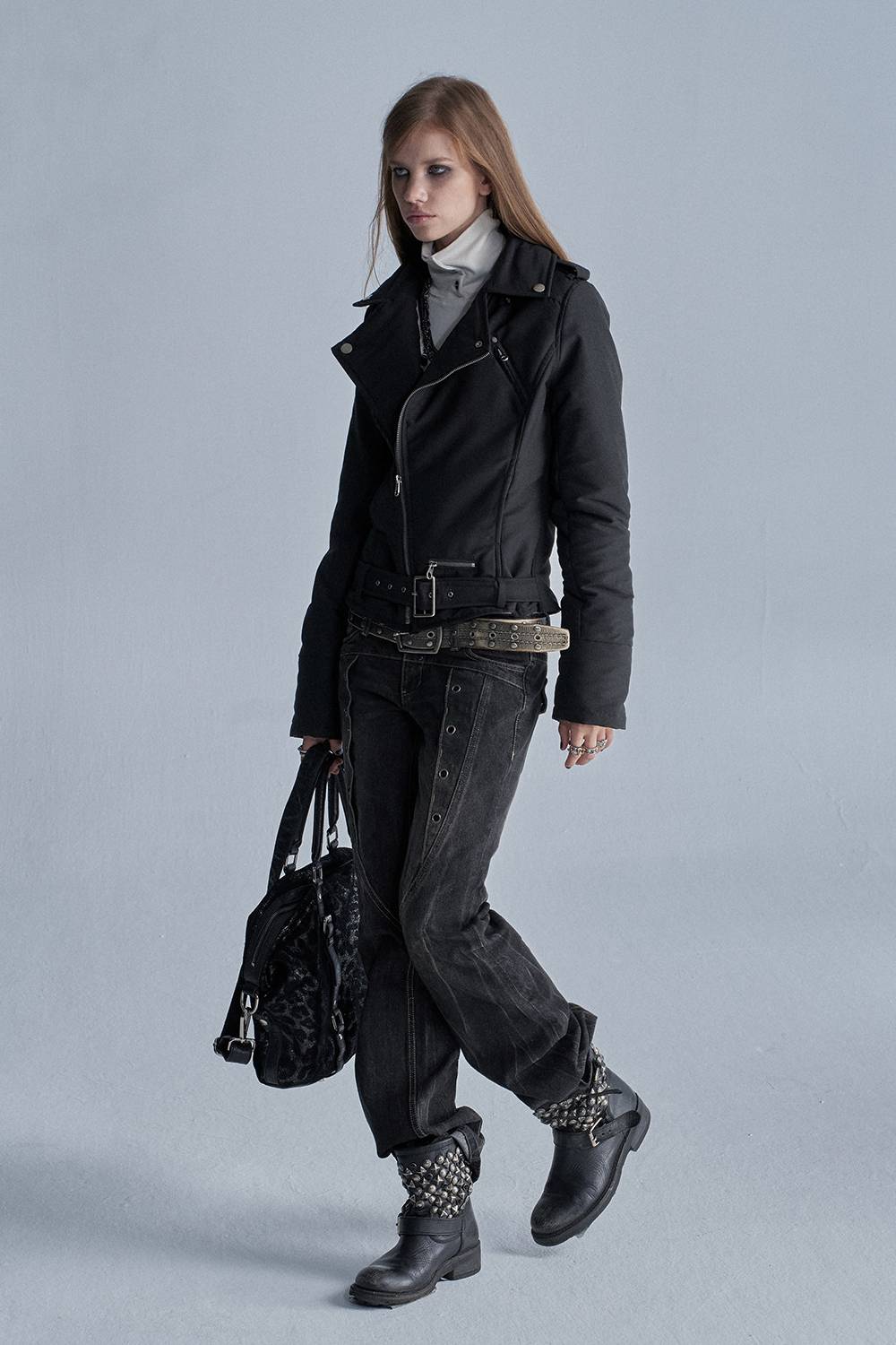 Buckle Detail Biker Jacket