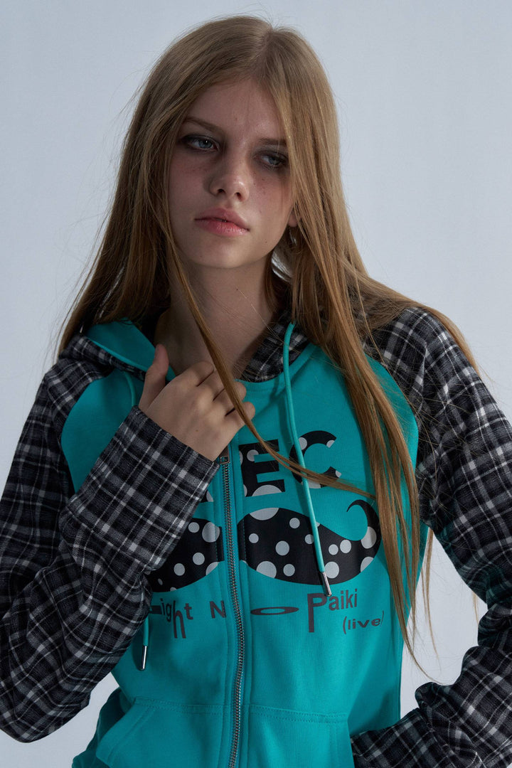 Check Graphic Hoodie