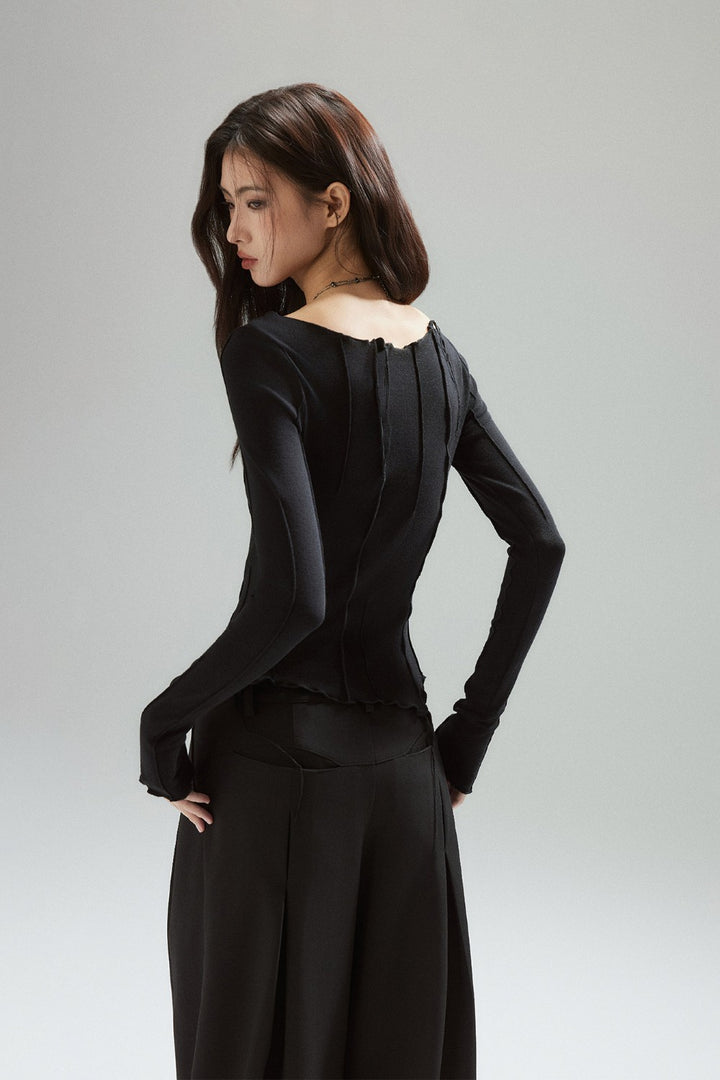 Seline Wave Seam Top