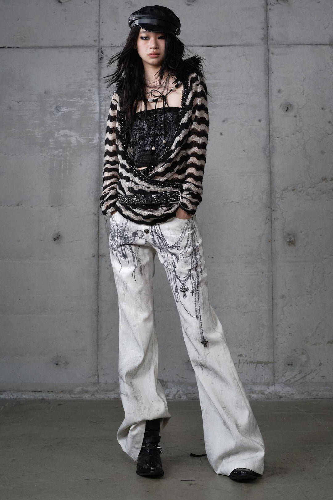 Grunge Chain Wide-Legs