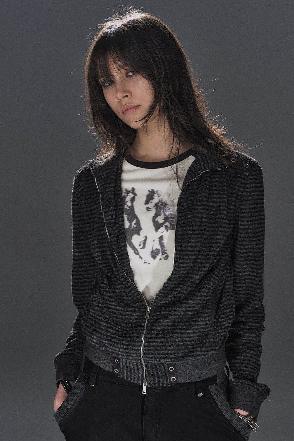 Lior Striped Rivet Jacket