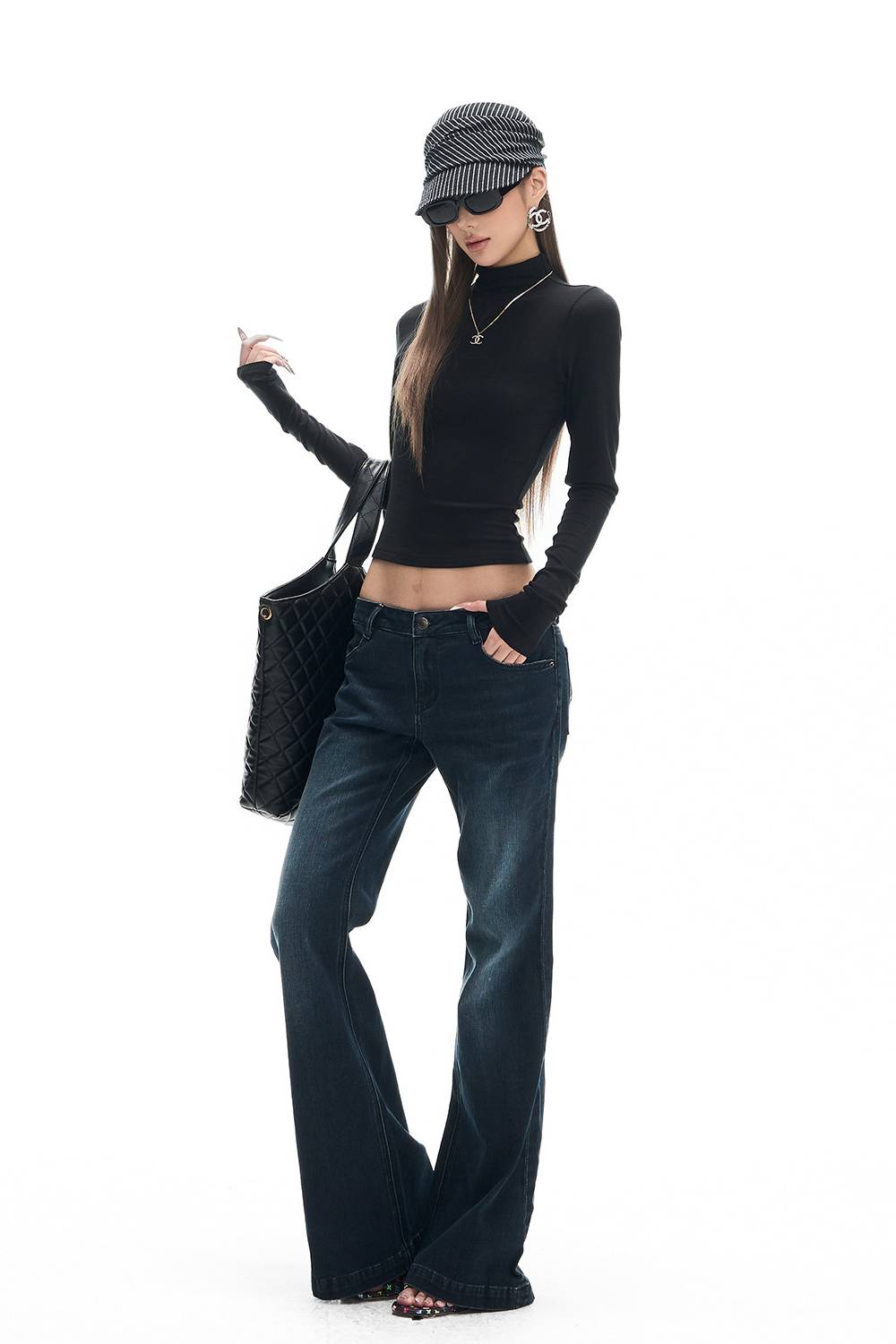Fitted Mock Neck Top