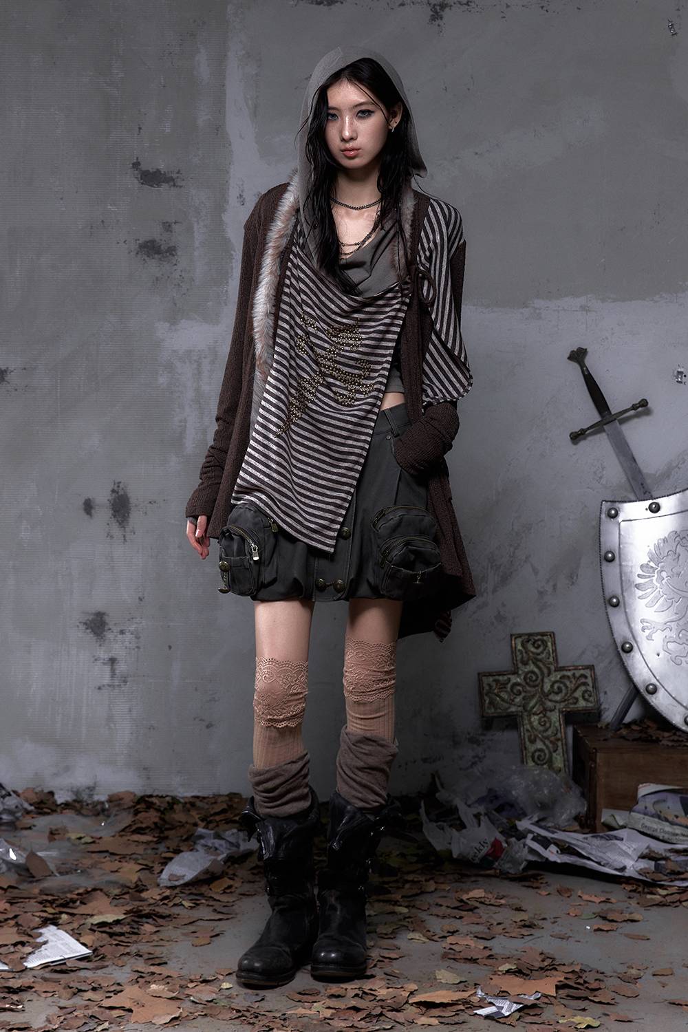 Striped Relic Knit Cardigan