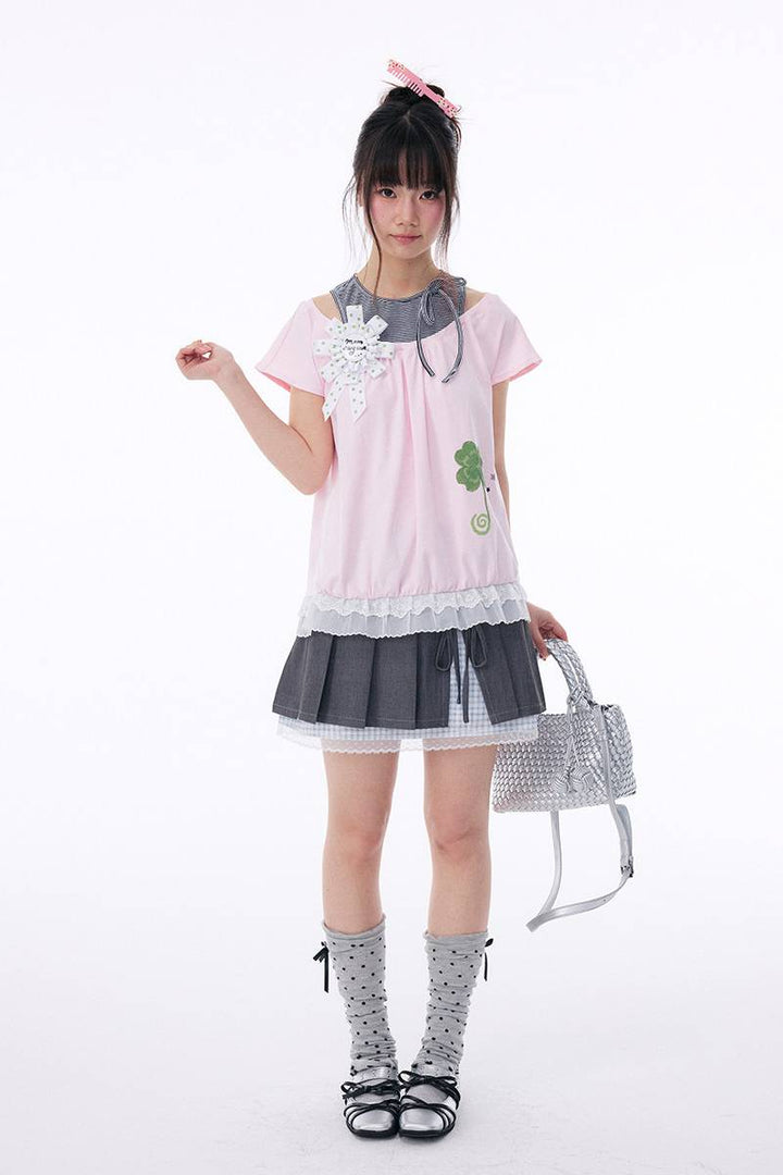Pink Clover Graphic Tee