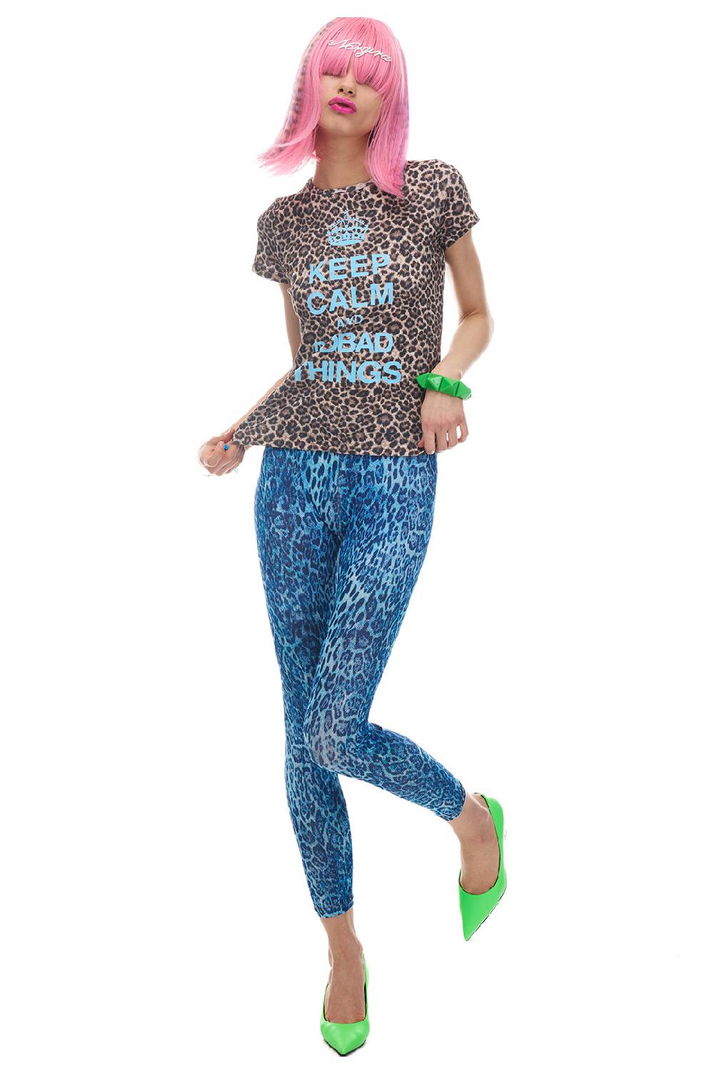 Fitted Leopard Graphic Top