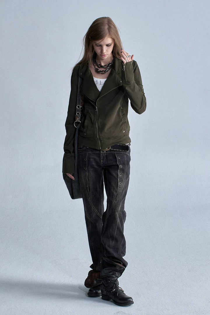 Utility Zip Moto Jacket