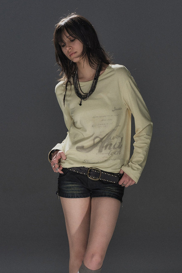 Elara Vintage Script Shirt