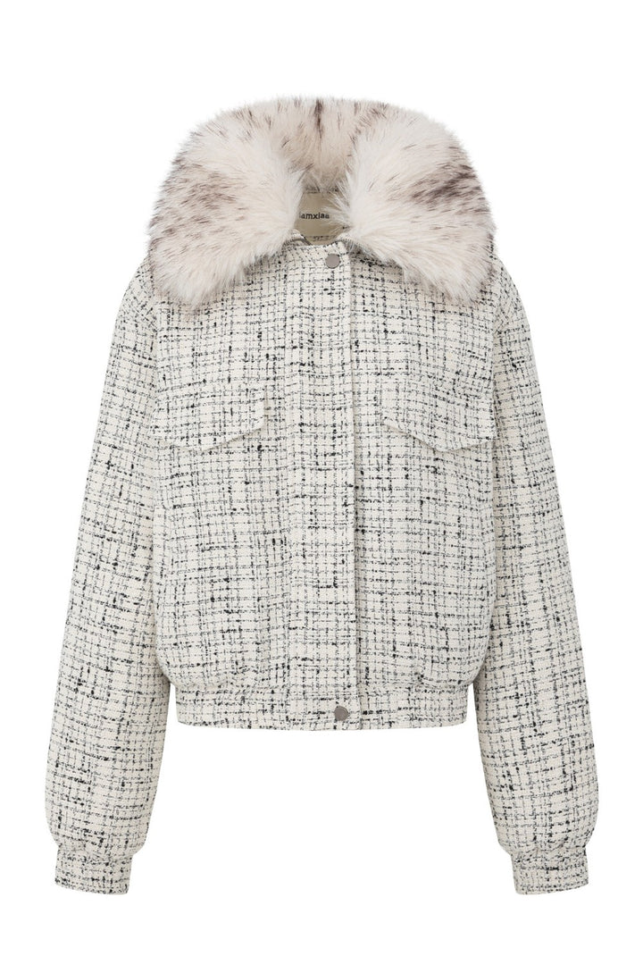 Chloe Snowlite Tweed Coat