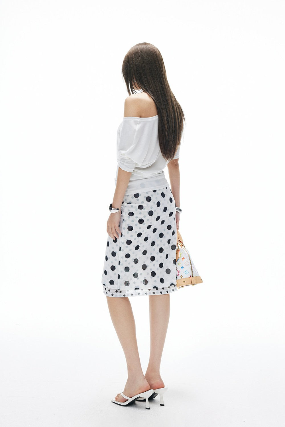 Gianna Polka Mesh Skirt
