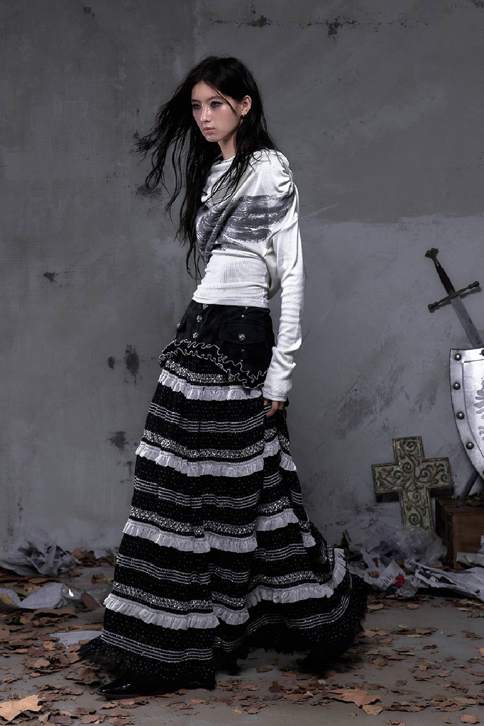 Victorian Layered Maxi Skirt