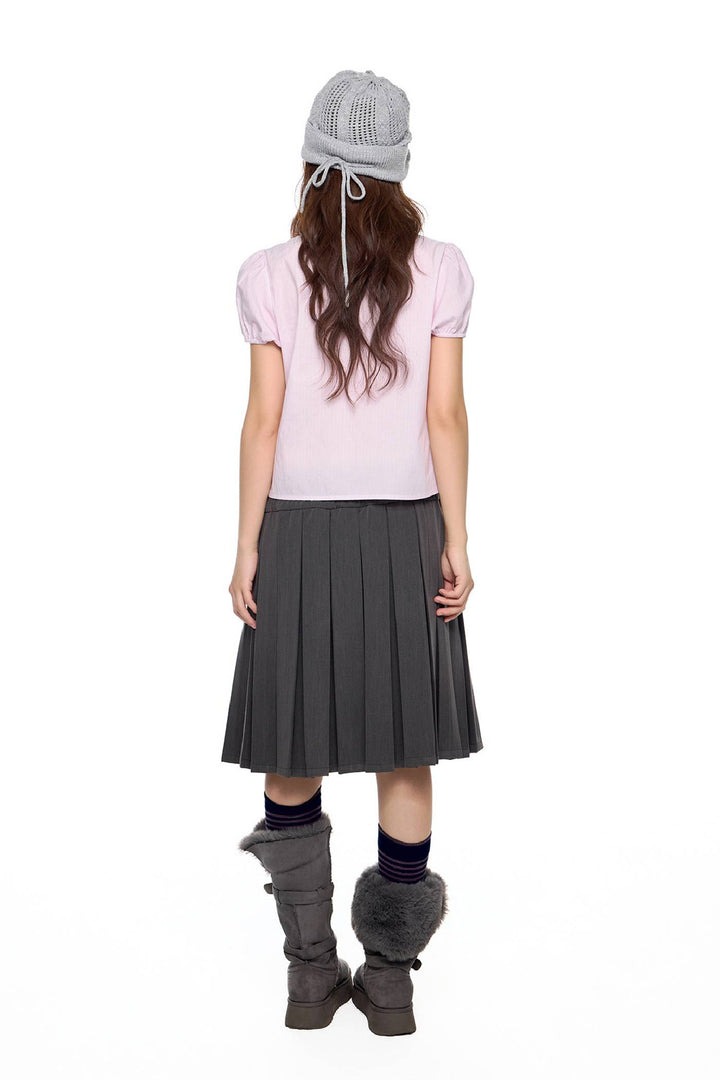 Striped Puff Sleeve Blouse