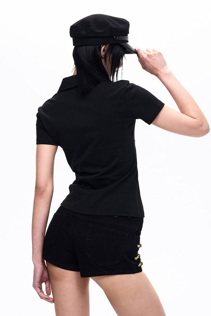 Gold Cord Polo Top
