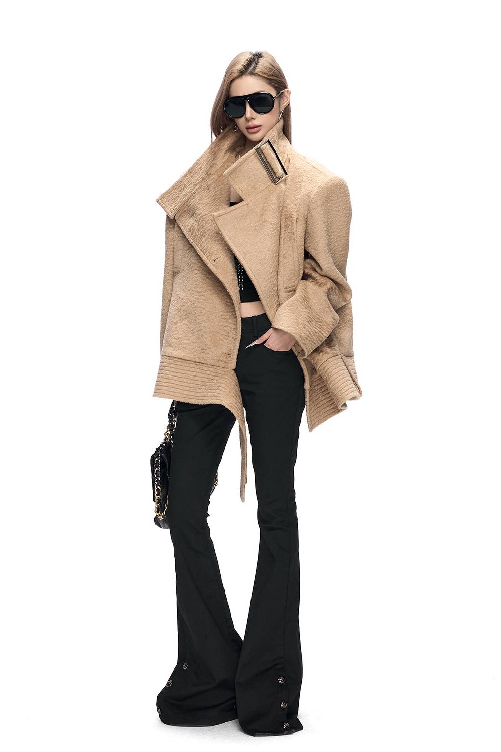 Sculpted Stand Collar Jacket