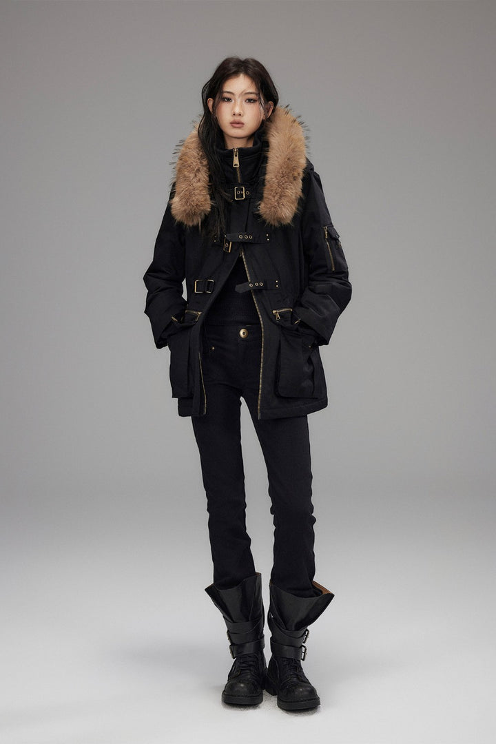 Cargo Fur Trim Parka Jacket