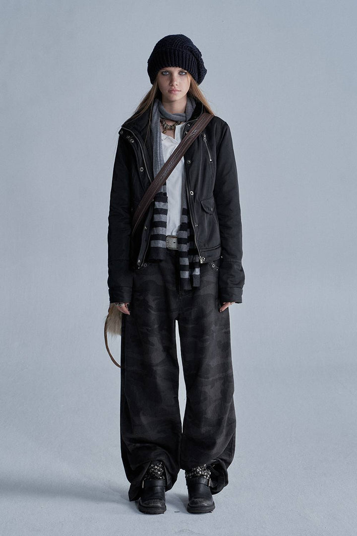 Contrast Stitch Utility Jacket