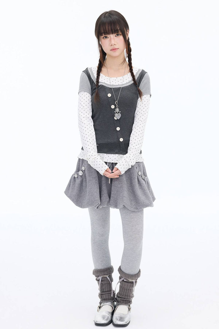 Polka Layer Long Sleeve