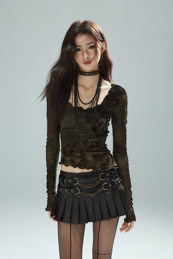 Elin Vintage Mesh Top